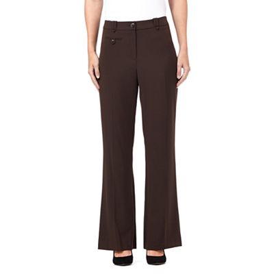 The Collection Dark brown bootcut trousers